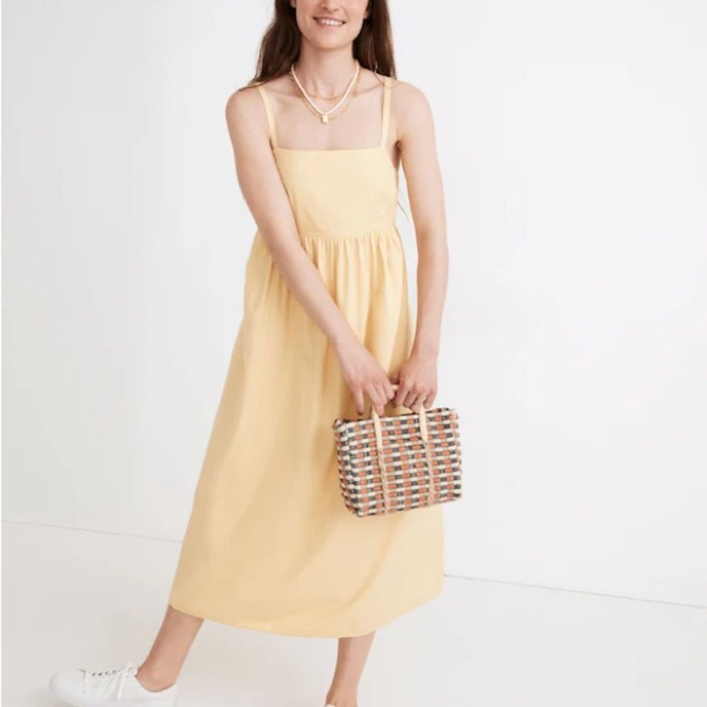 Madewell Light Yellow Midi Dress